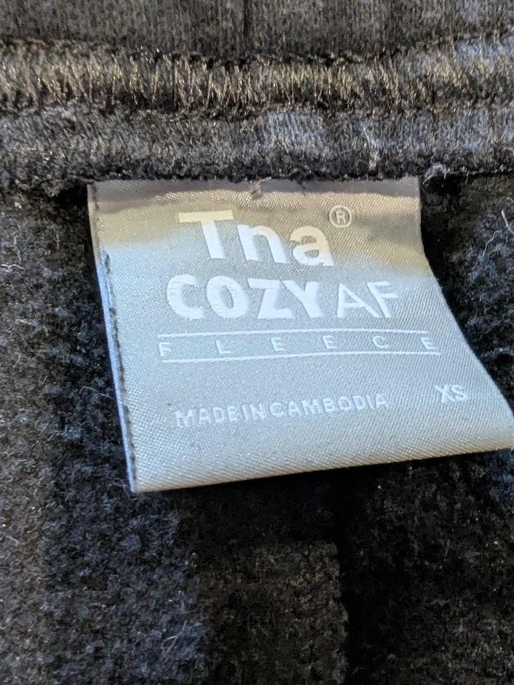 TNA Cozy AF Black Fleece Sweatpants Joggers - Picture 5 of 5